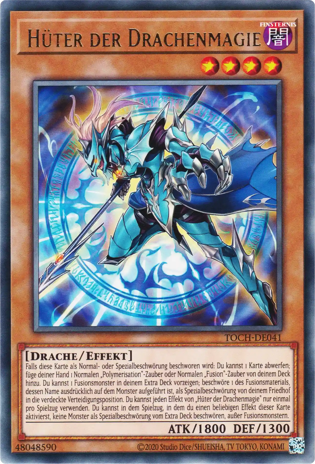 Hüter der Drachenmagie Yu-Gi-Oh! Karte TOCH-DE041 Rare