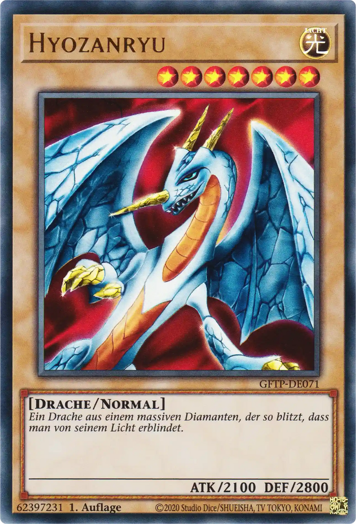 Hyozanryu Yu-Gi-Oh! Karte GFTP-DE071 Ultra Rare