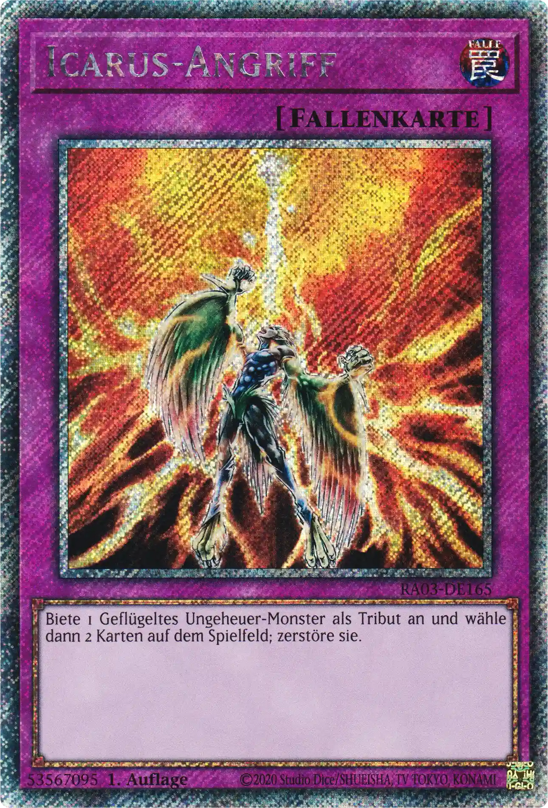 Icarus-Angriff Yu-Gi-Oh! Karte RA03-DE165 Platinum Secret Rare