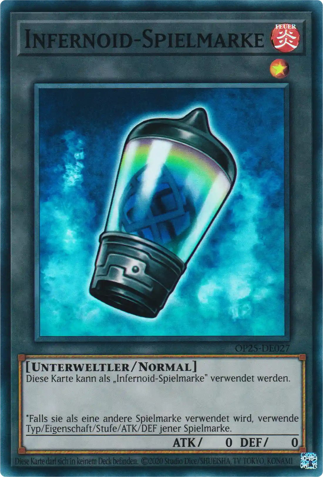 Infernoid-Spielmarke Yu-Gi-Oh! Karte OP25-DE027 Super Rare