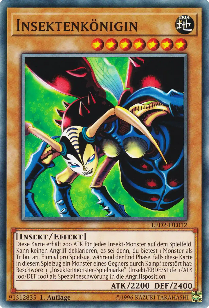 Insektenkönigin Yu-Gi-Oh! Karte LED2-DE012 Common