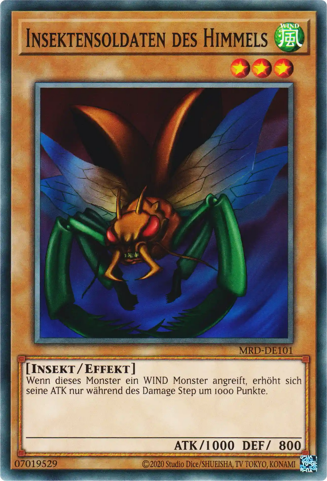 Insektensoldaten des Himmels Yu-Gi-Oh! Karte MRD-DE101 Common