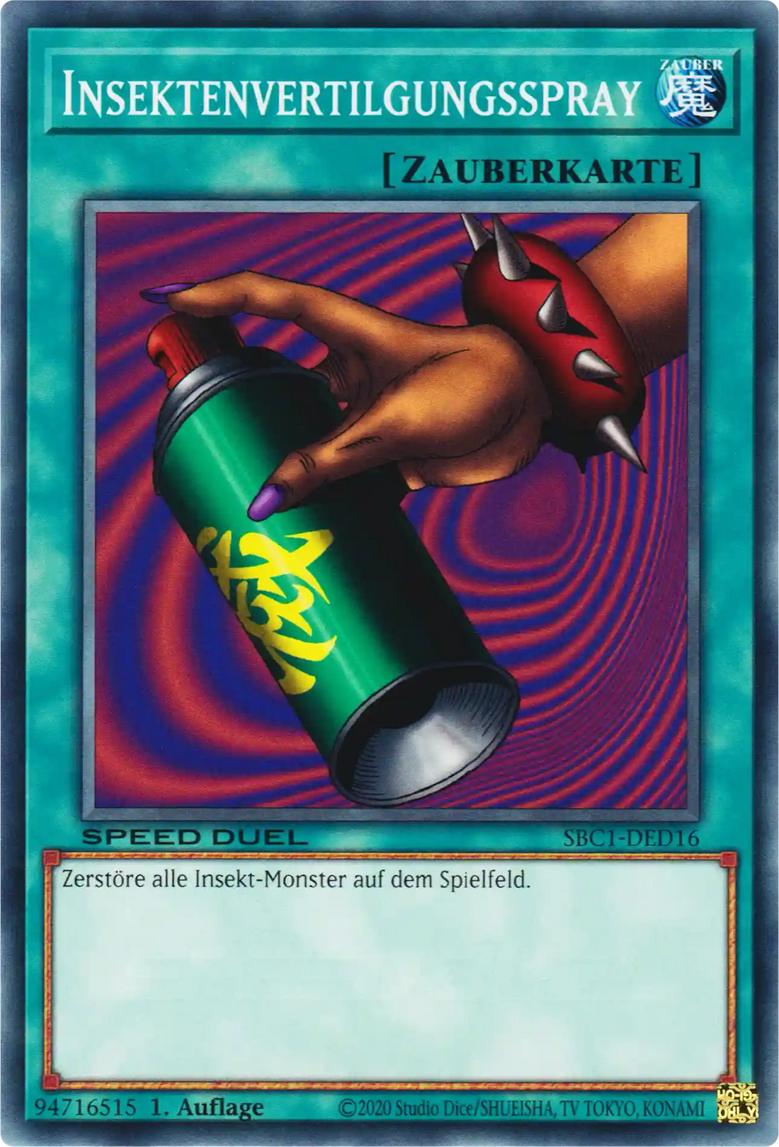 Insektenvertilgungsspray Yu-Gi-Oh! Karte SBC1-DED16 Common