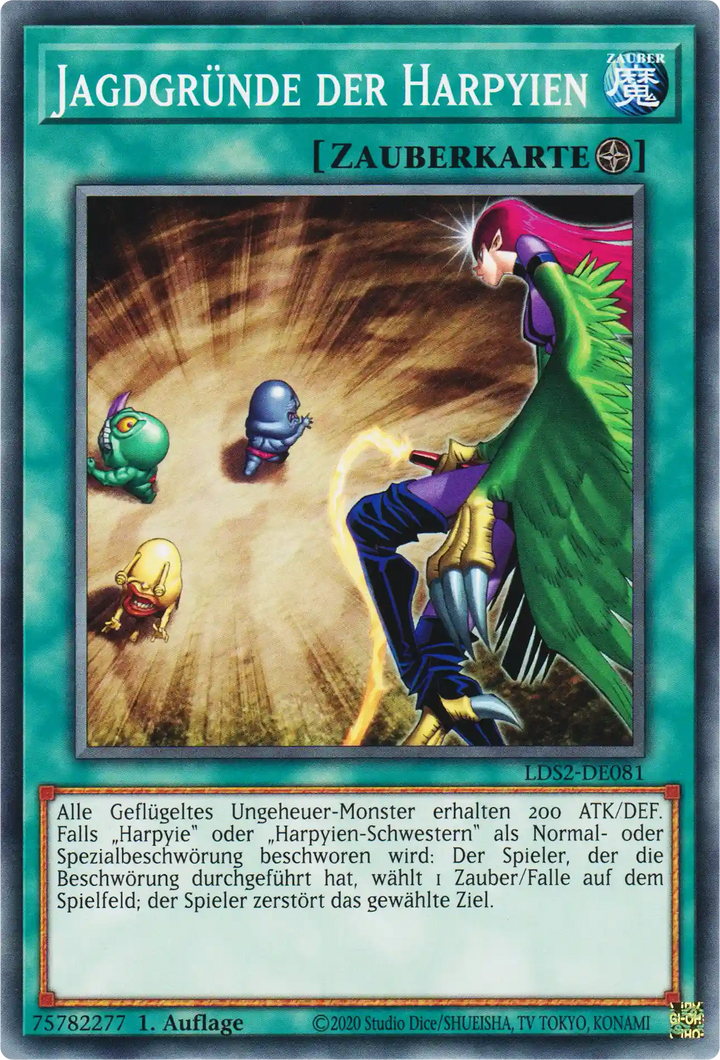 Jagdgründe der Harpyien Yu-Gi-Oh! Karte LDS2-DE081 Common