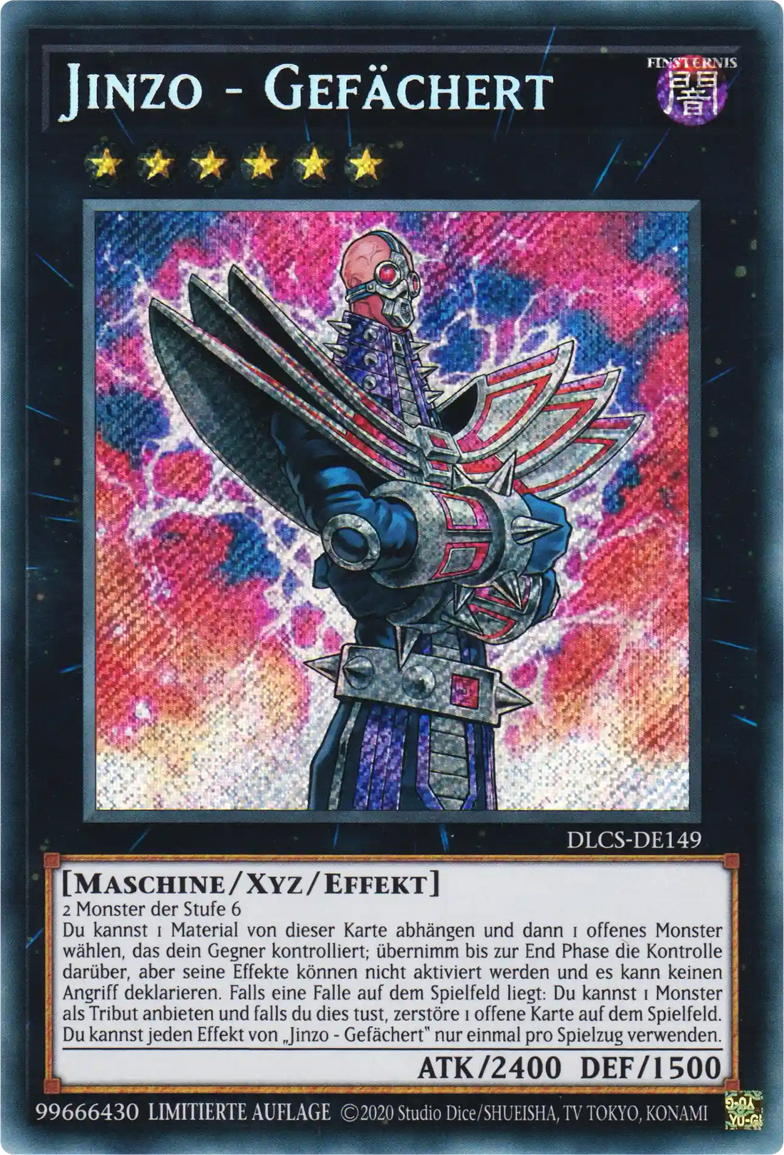 Jinzo - Gefächert Yu-Gi-Oh! Karte DLCS-DE149 Secret Rare