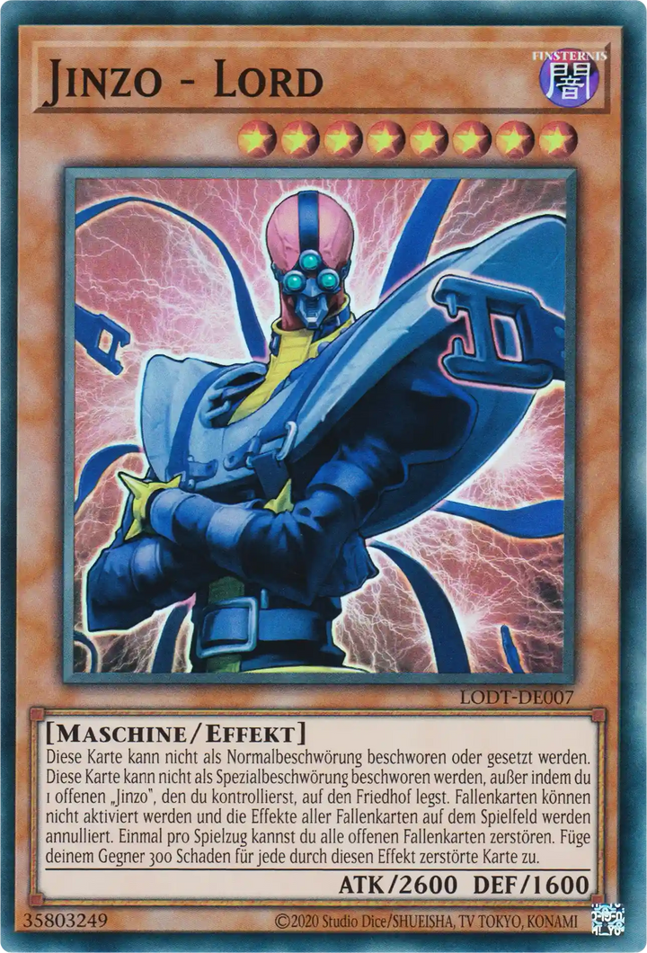 Jinzo - Lord Yu-Gi-Oh! Karte LODT-DE007 Super Rare