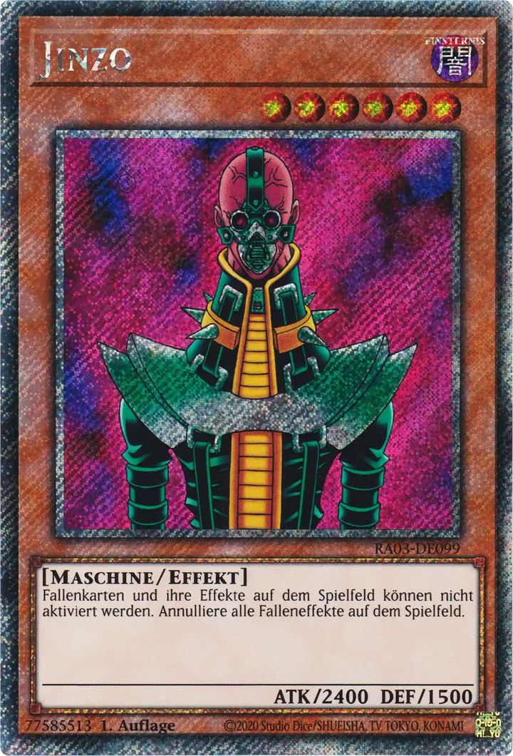 Jinzo Yu-Gi-Oh! Karte RA03-DE099 Platinum Secret Rare