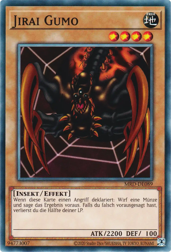 Jirai Gumo Yu-Gi-Oh! Karte MRD-DE089 Common