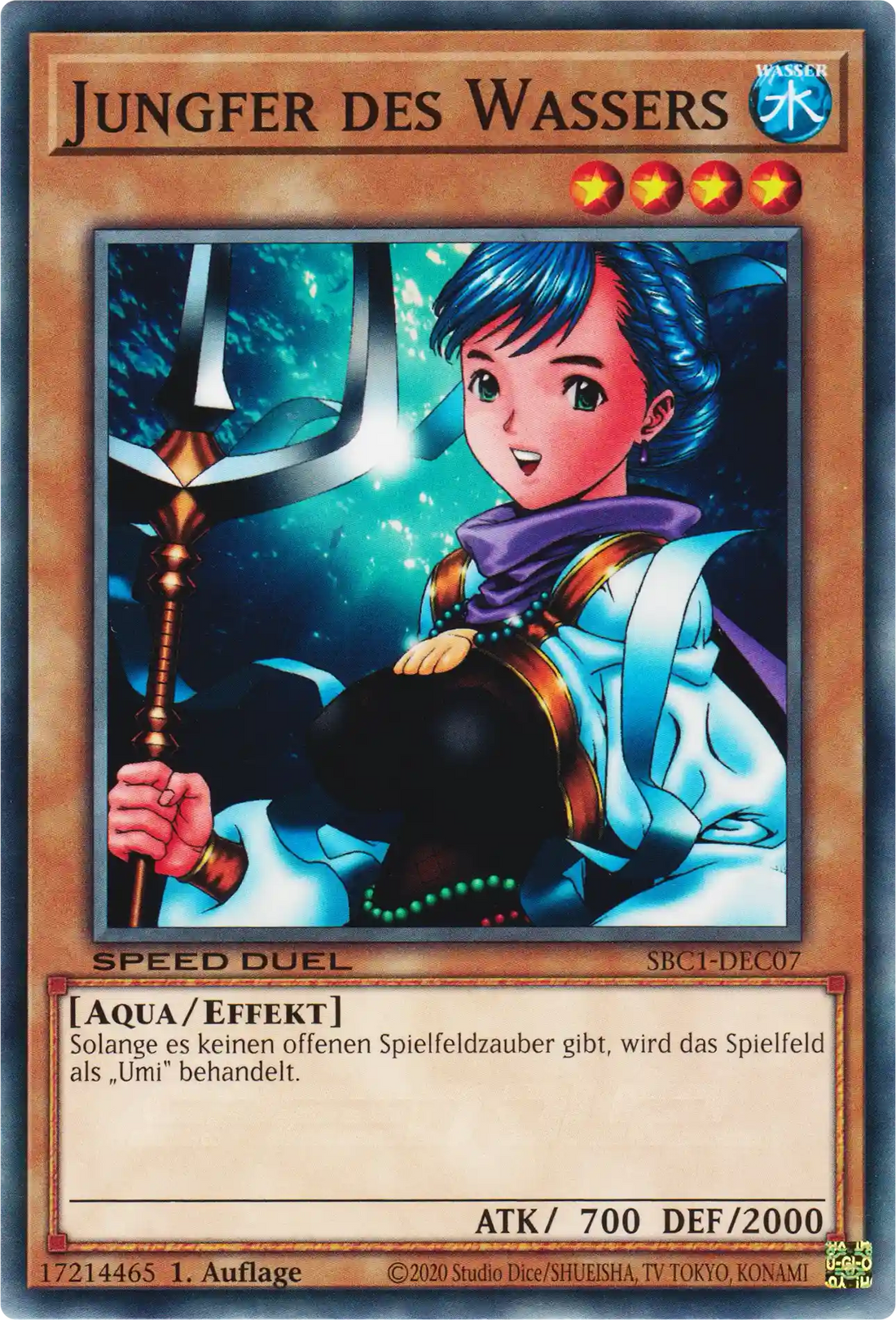 Jungfer des Wassers Yu-Gi-Oh! Karte SBC1-DEC07 Common