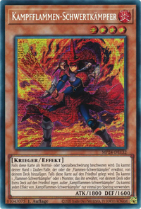 Kampfflammen-Schwertkämpfer Yu-Gi-Oh! Karte MP24-DE132 Secret Rare