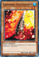 Kannonenball Speer-Schalentier Yu-Gi-Oh! Karte IOC-DE085 Common