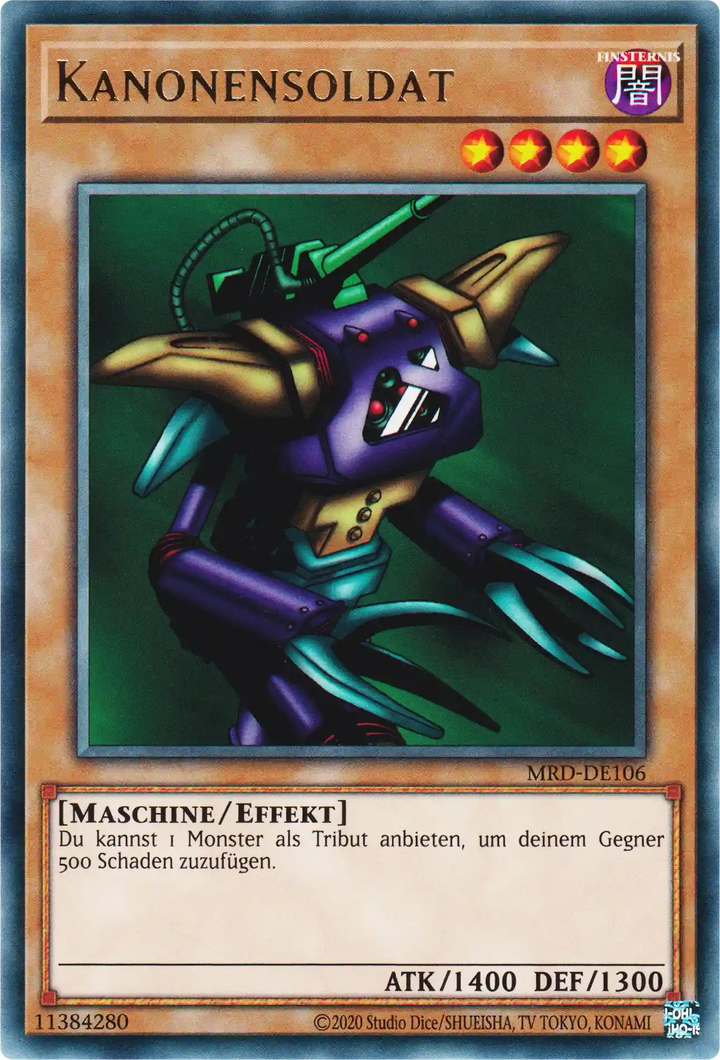 Kanonensoldat Yu-Gi-Oh! Karte MRD-DE106 Rare
