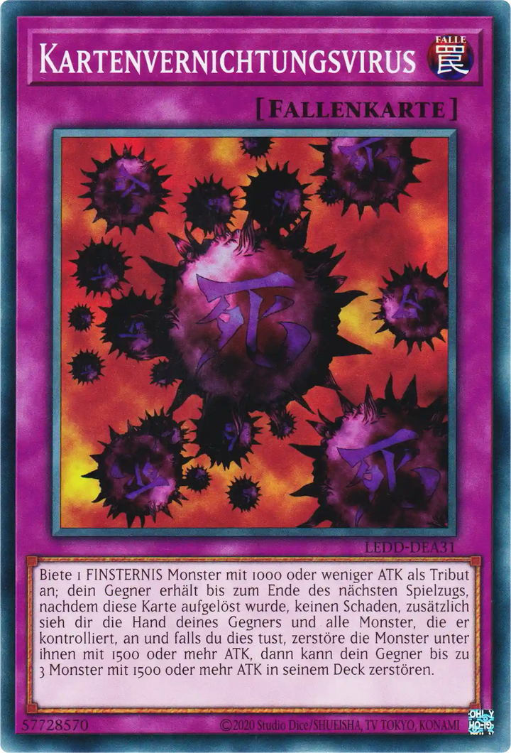Kartenvernichtungsvirus Yu-Gi-Oh! Karte LEDD-DEA31 Common