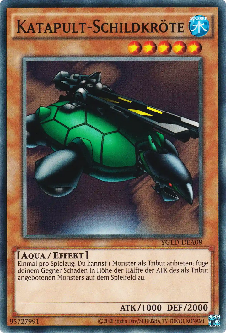 Katapult-Schildkröte Yu-Gi-Oh! Karte YGLD-DEA08 Common