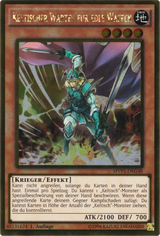Yu-Gi-Oh! Gold Rare Karte Beispiel mit goldenen Akzenten und Gold-Finish
