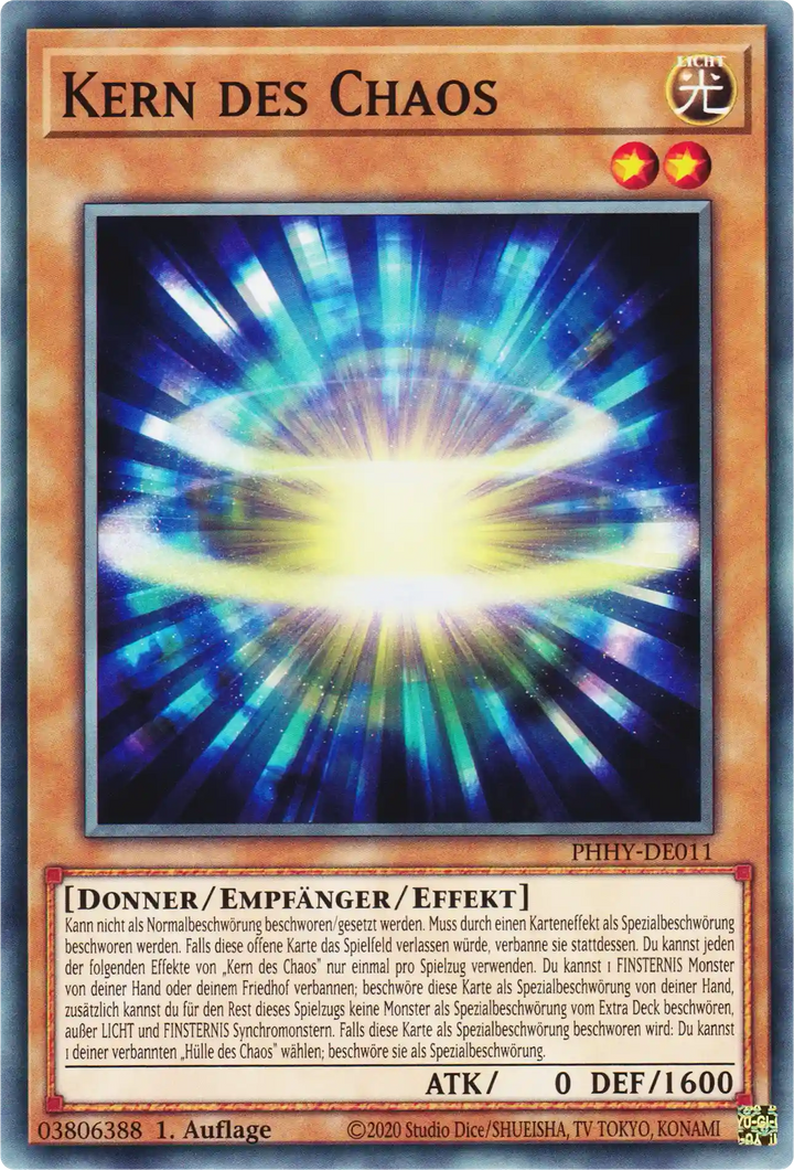 Kern des Chaos Yu-Gi-Oh! Karte PHHY-DE011 Common