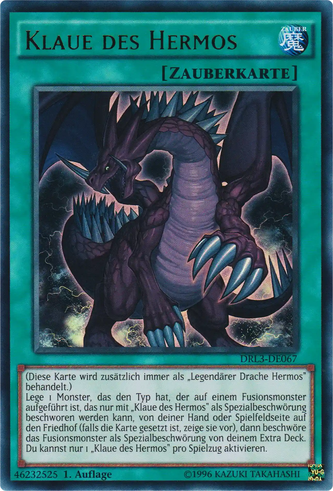 Klaue des Hermos Yu-Gi-Oh! Karte DRL3-DE067 Ultra Rare