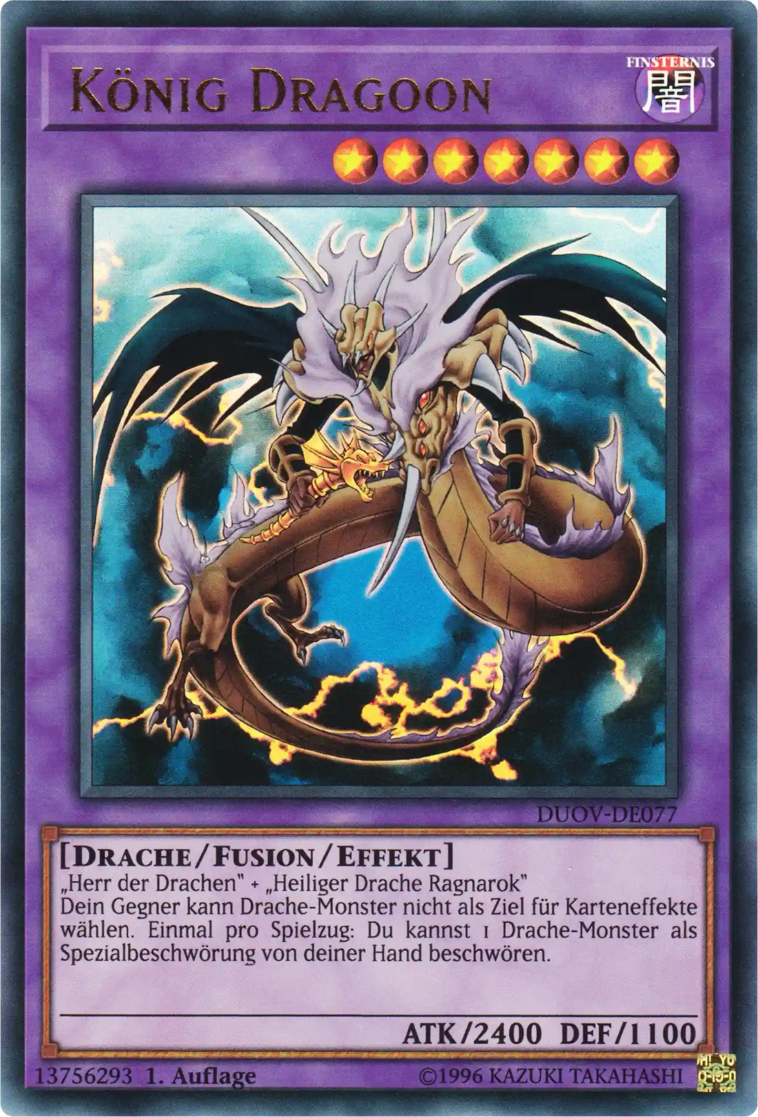 König Dragoon Yu-Gi-Oh! Karte DUOV-DE077 Ultra Rare