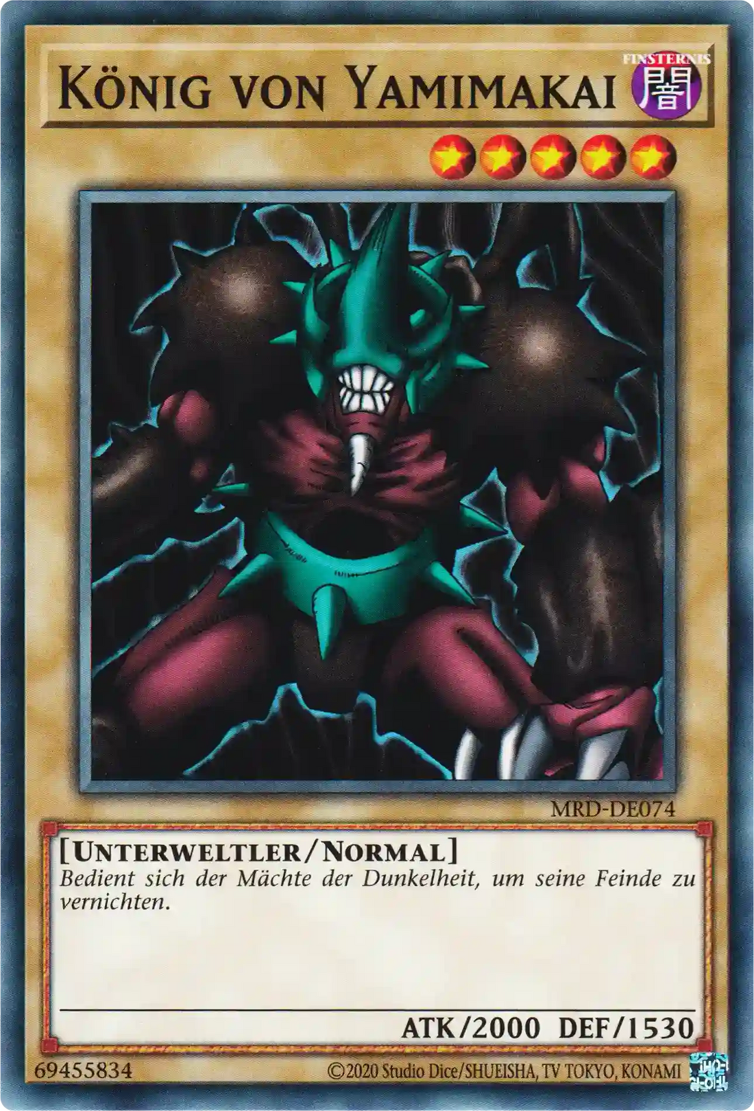 König von Yamimakai Yu-Gi-Oh! Karte MRD-DE074 Common