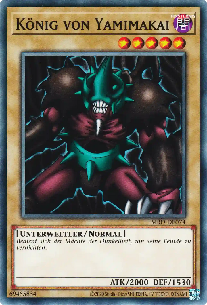 König von Yamimakai Yu-Gi-Oh! Karte MRD-DE074 Common
