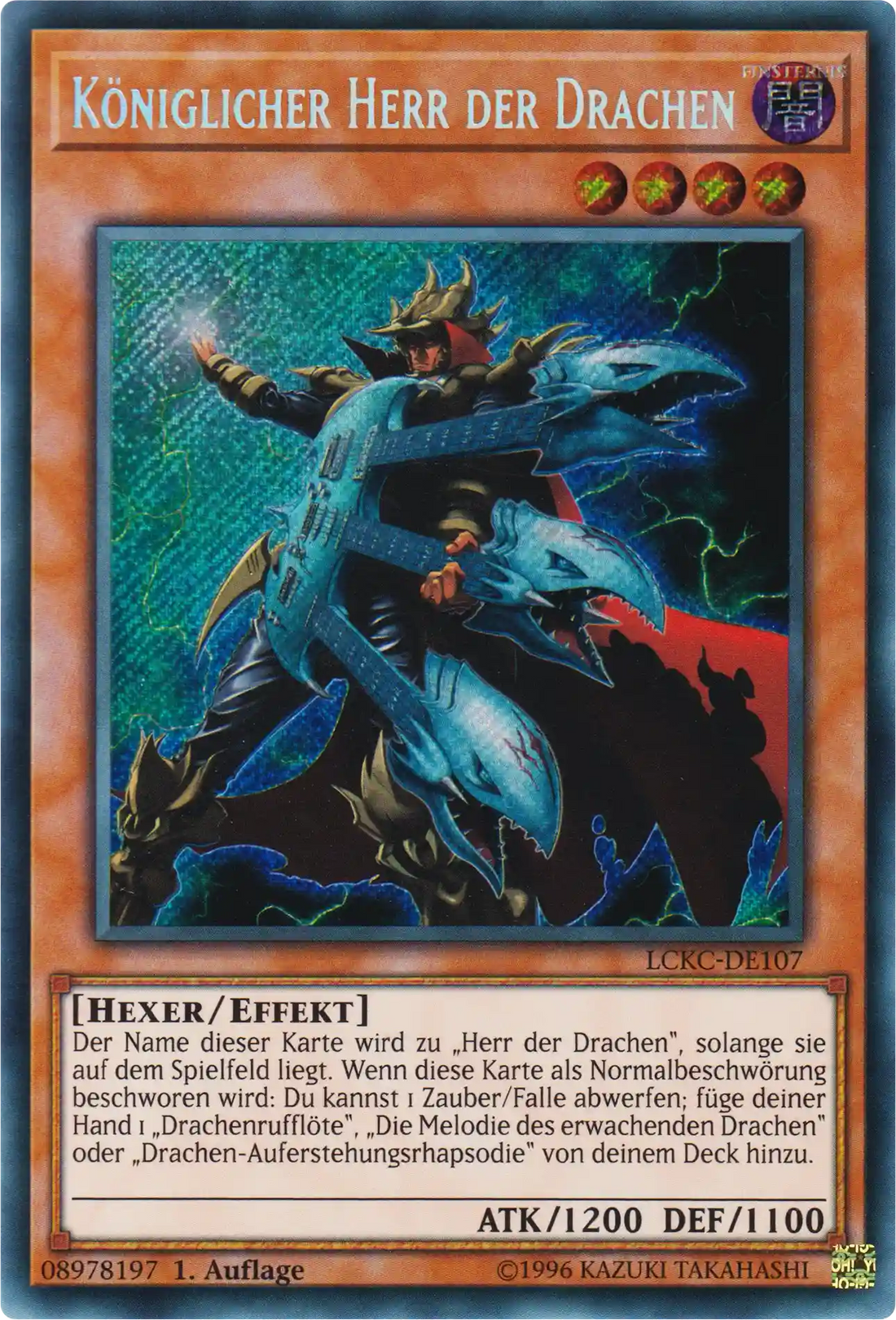 Königlicher Herr der Drachen Yu-Gi-Oh! Karte LCKC-DE107 Secret Rare