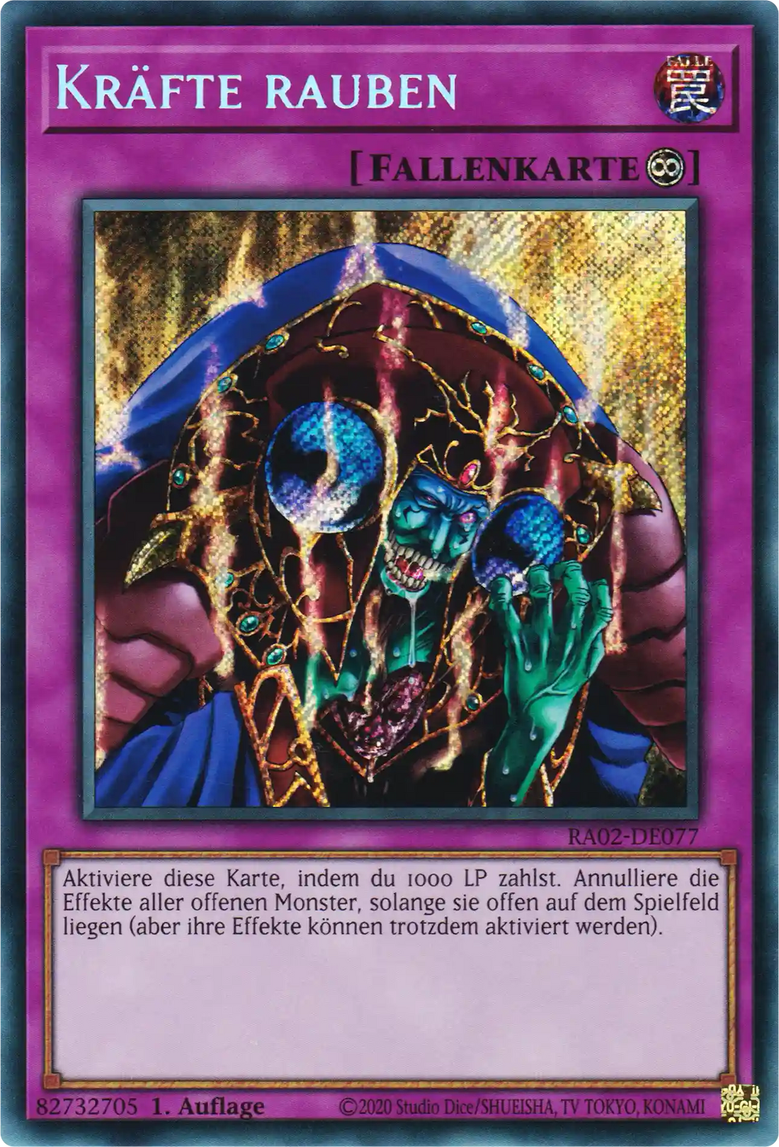 Kräfte rauben Yu-Gi-Oh! Karte RA02-DE077 Secret Rare