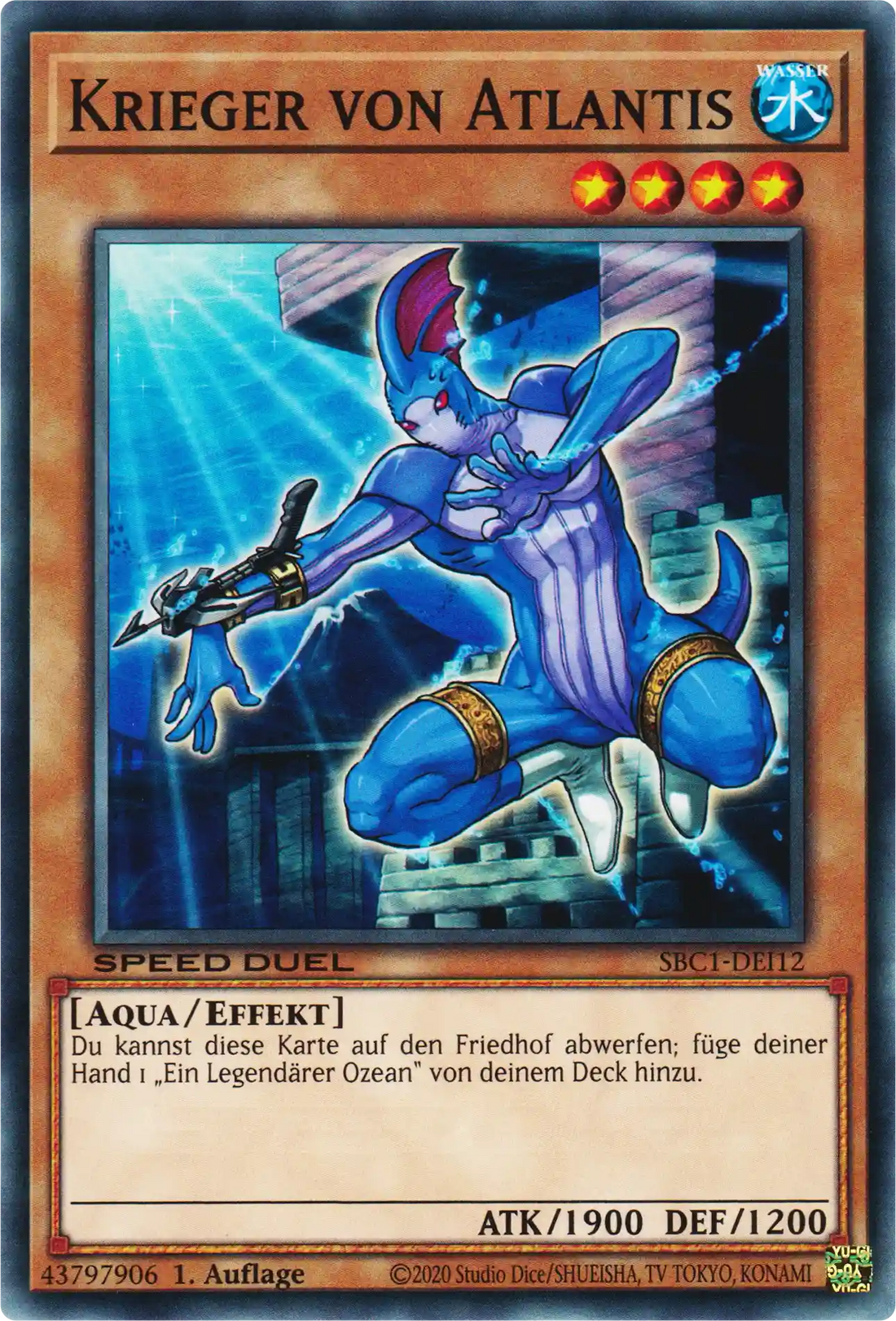 Krieger von Atlantis Yu-Gi-Oh! Karte SBC1-DEI12 Common