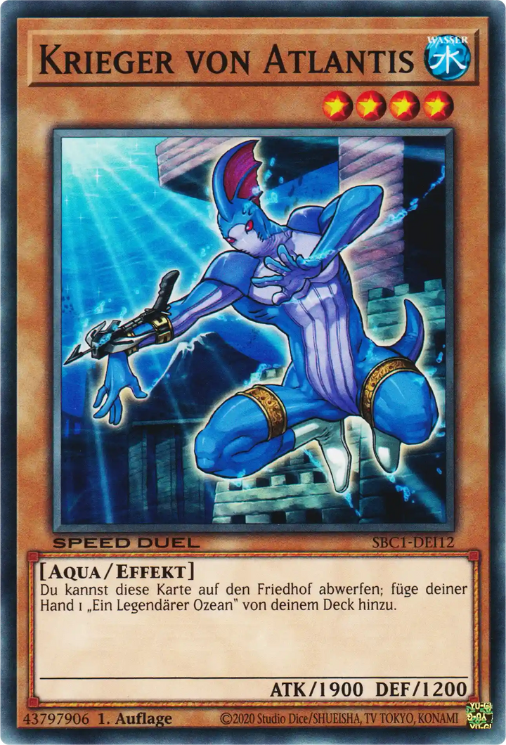 Krieger von Atlantis Yu-Gi-Oh! Karte SBC1-DEI12 Common