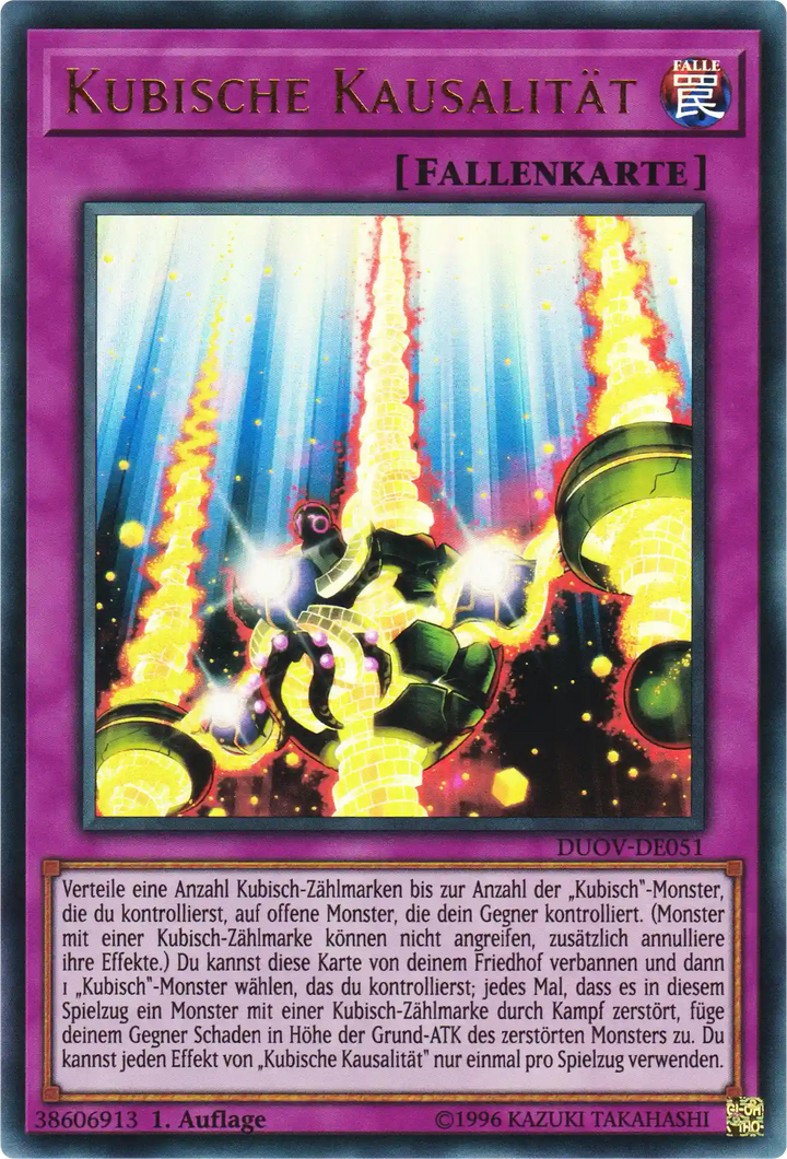 Kubische Kausalität Yu-Gi-Oh! Karte DUOV-DE051 Ultra Rare