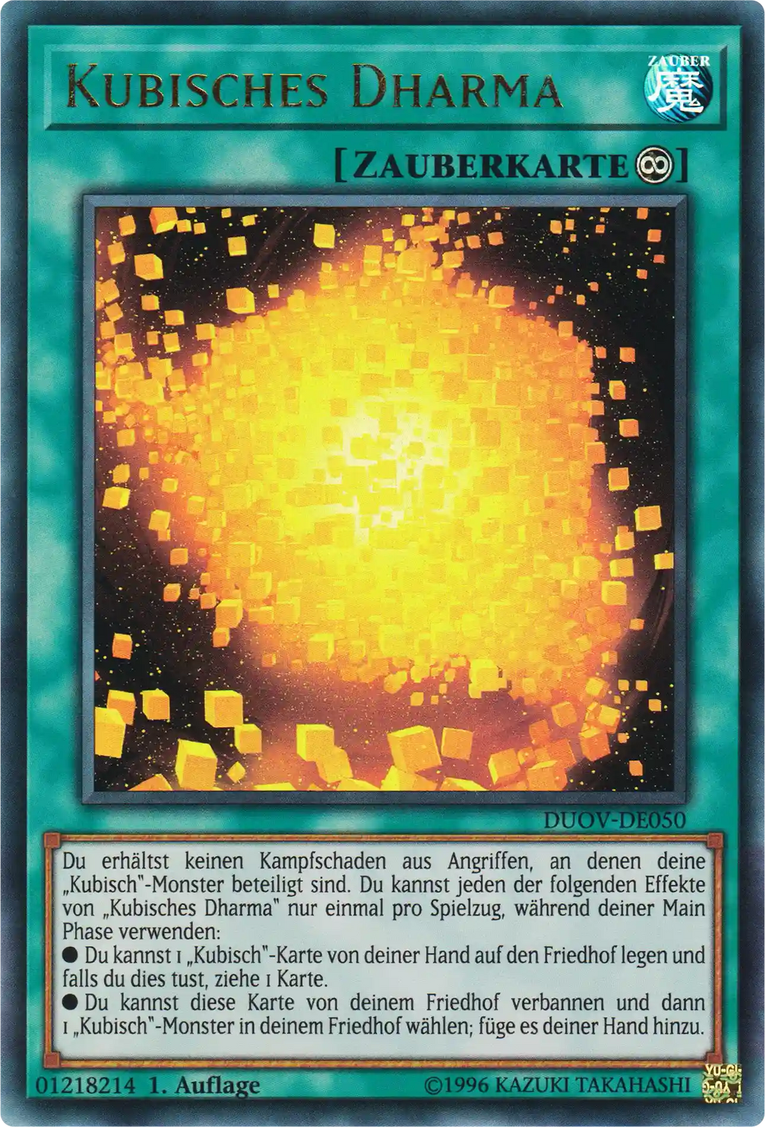 Kubisches Dharma Yu-Gi-Oh! Karte DUOV-DE050 Ultra Rare