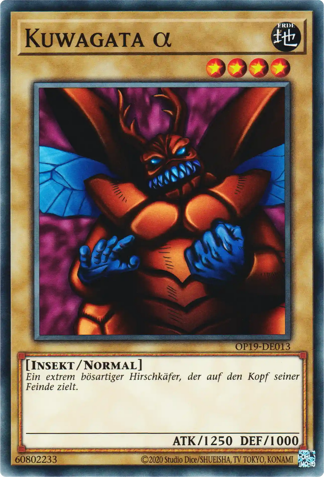 Kuwagata α Yu-Gi-Oh! Karte OP19-DE013 Common