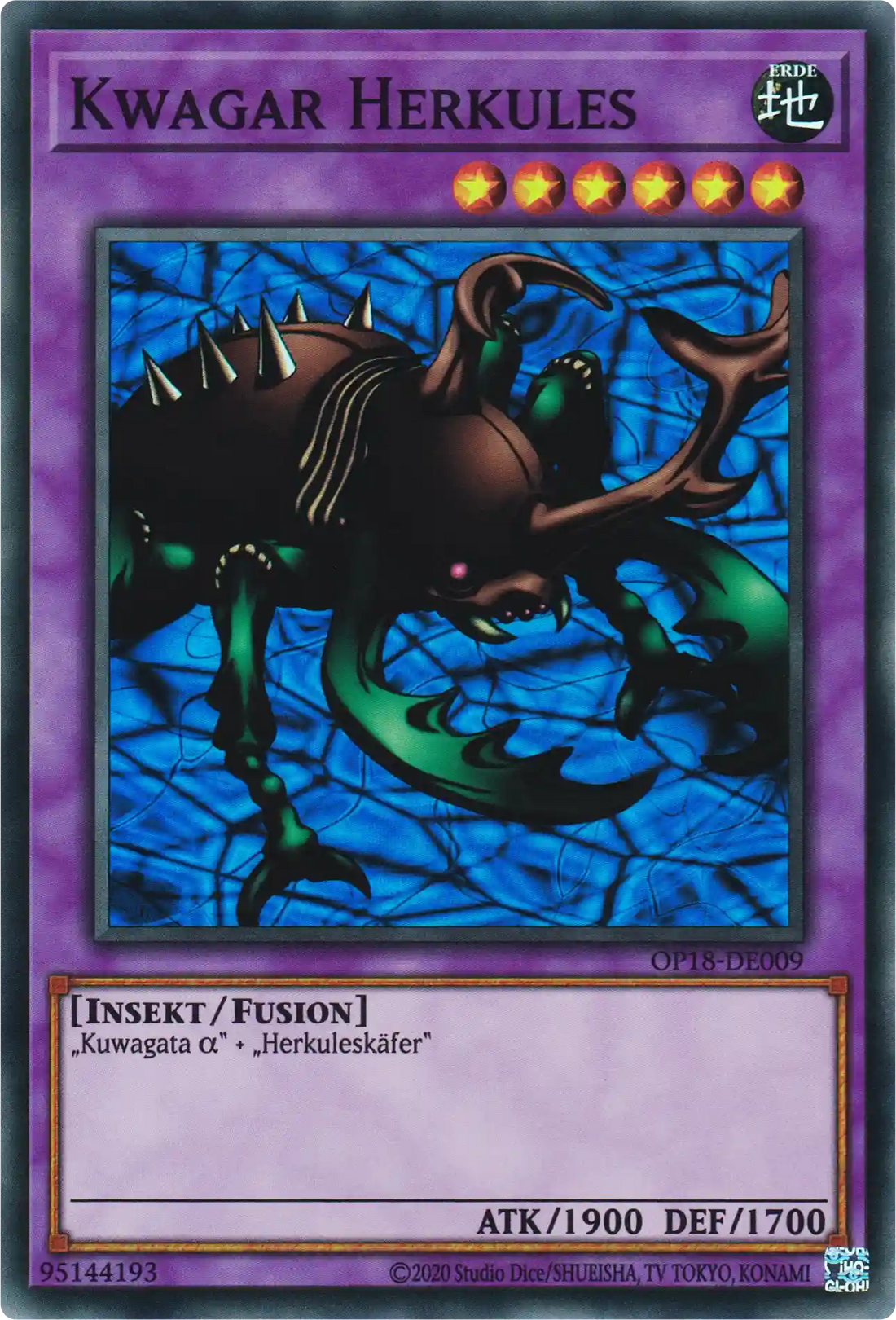 Kwagar Herkules Yu-Gi-Oh! Karte OP18-DE009 Super Rare