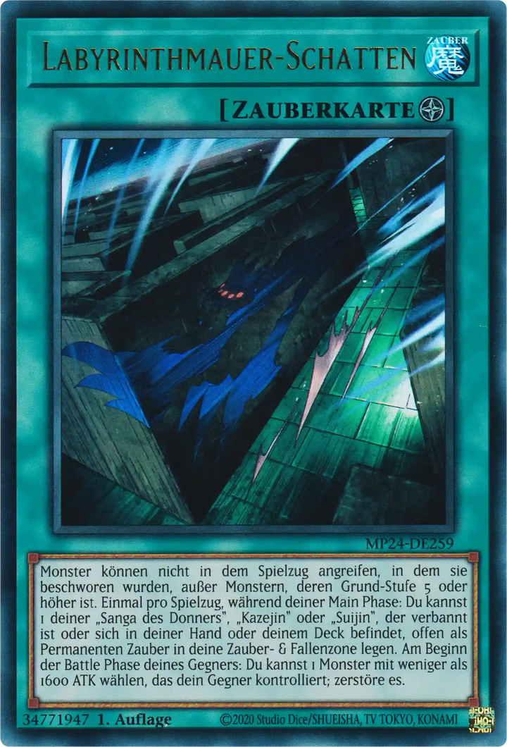 Labyrinthmauer-Schatten Yu-Gi-Oh! Karte MP24-DE259 Ultra Rare