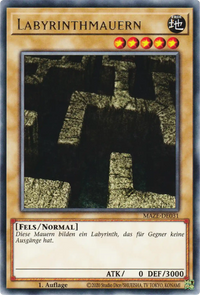 Labyrinthmauern Yu-Gi-Oh! Karte MAZE-DE031 Rare