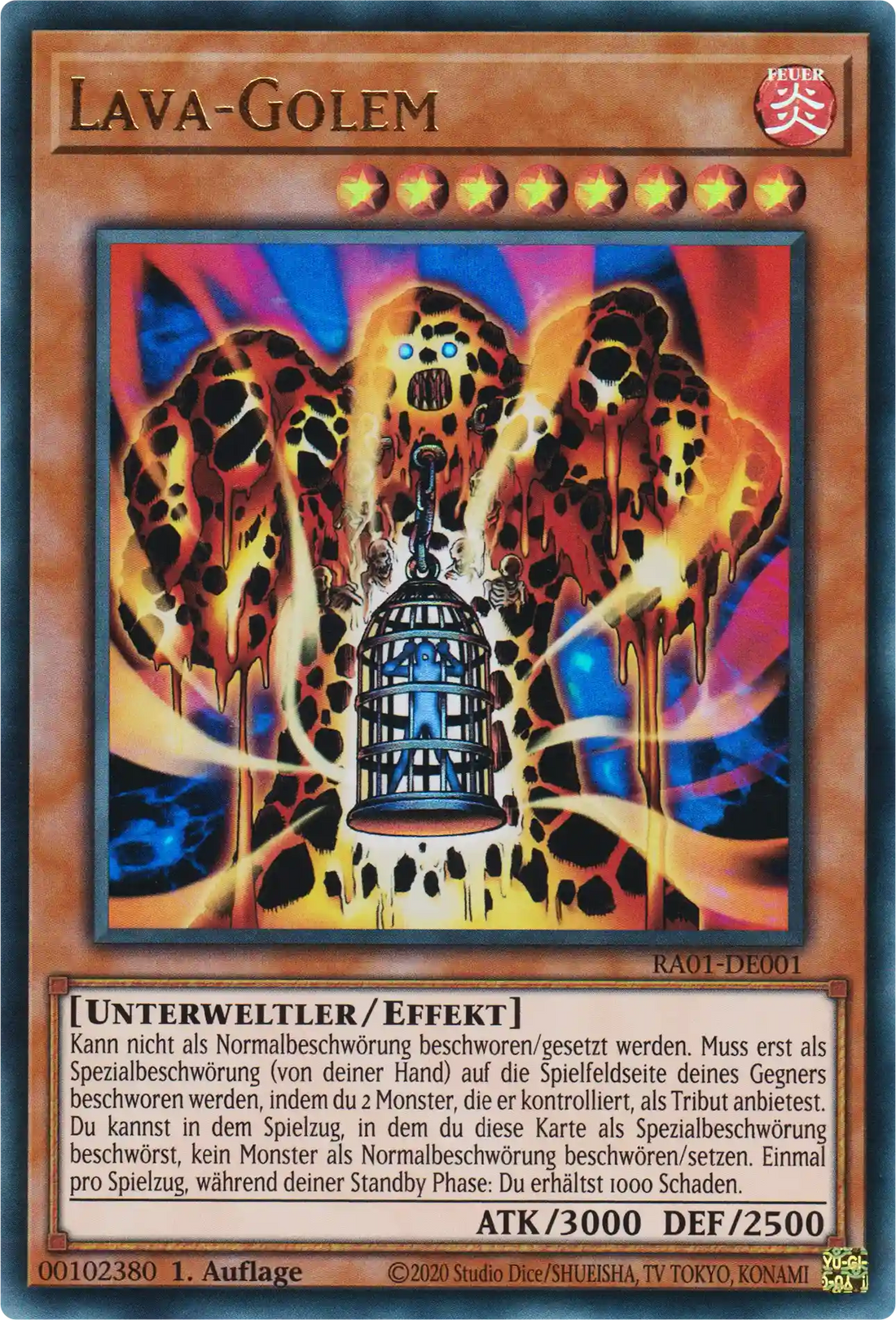 Lava-Golem Yu-Gi-Oh! Karte RA01-DE001 Ultra Rare