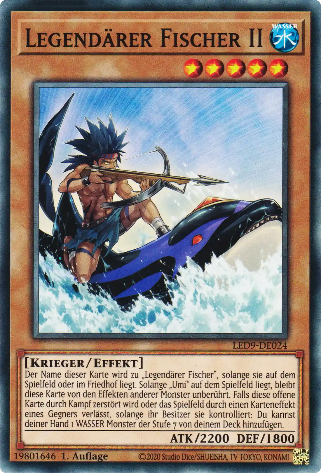 Legendärer Fischer II Yu-Gi-Oh! Karte LED9-DE024 Common