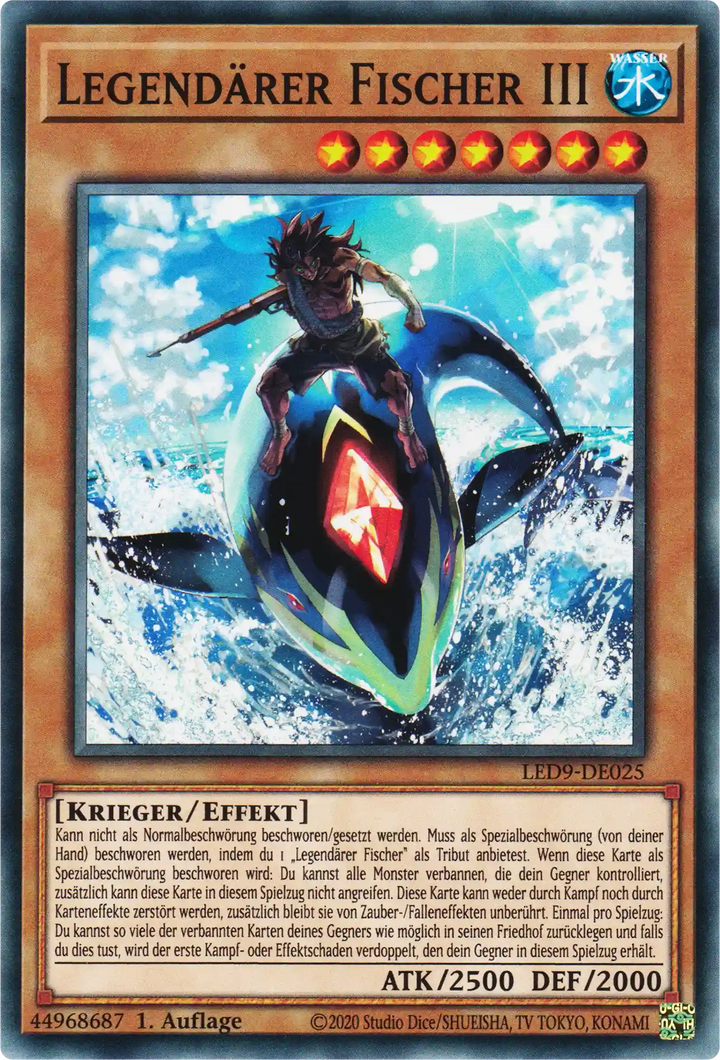 Legendärer Fischer III Yu-Gi-Oh! Karte LED9-DE025 Common