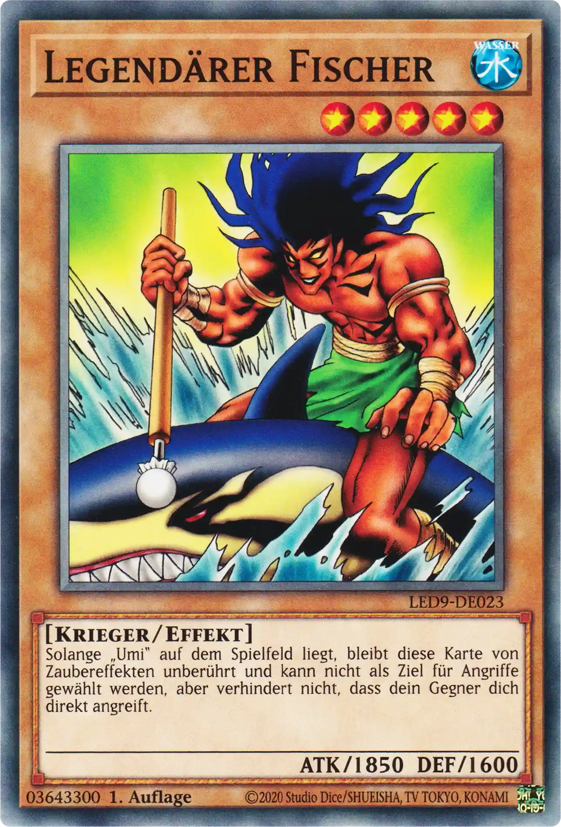Legendärer Fischer Yu-Gi-Oh! Karte LED9-DE023 Common