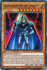 Legendärer Ritter Timaeus Yu-Gi-Oh! Karte LEDD-DEA07 Common