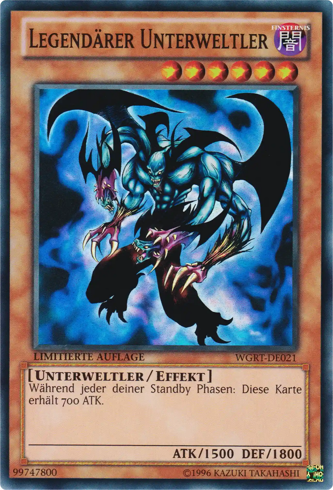 Legendärer Unterweltler Yu-Gi-Oh! Karte WGRT-DE021 Super Rare