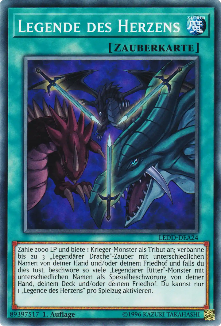 Legende des Herzens Yu-Gi-Oh! Karte LEDD-DEA24 Common