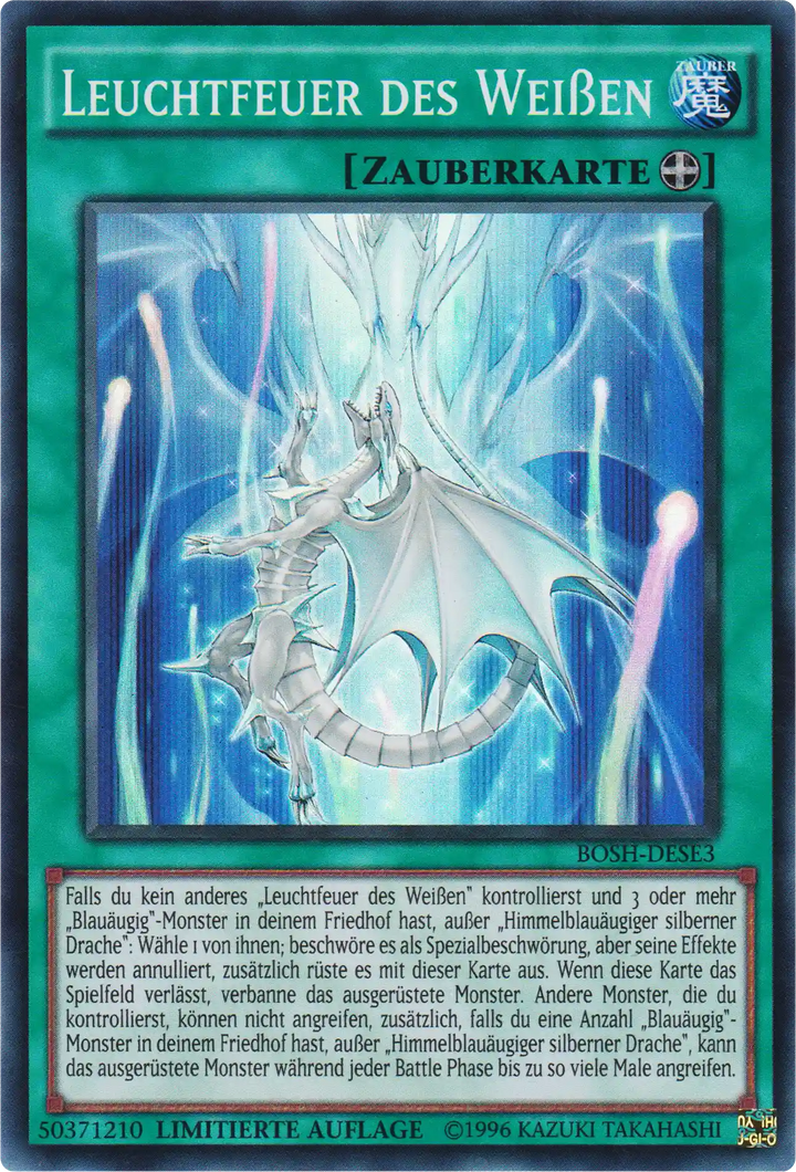 Leuchtfeuer des Weißen Yu-Gi-Oh! Karte BOSH-DESE3 Super Rare