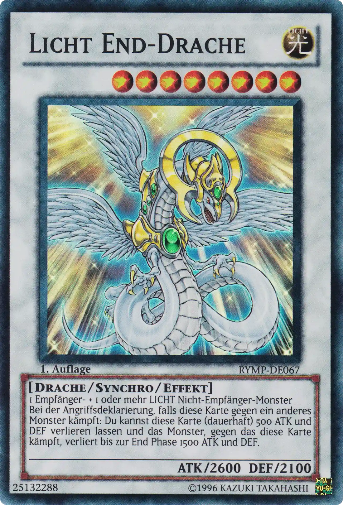 Licht End-Drache Yu-Gi-Oh! Karte RYMP-DE067 Super Rare