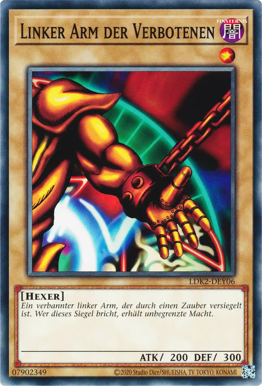 Linker Arm der Verbotenen Yu-Gi-Oh! Karte LDK2-DEY06 Common