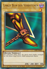 Linkes Bein der Verbotenen Yu-Gi-Oh! Karte LART-DE003 Ultra Rare