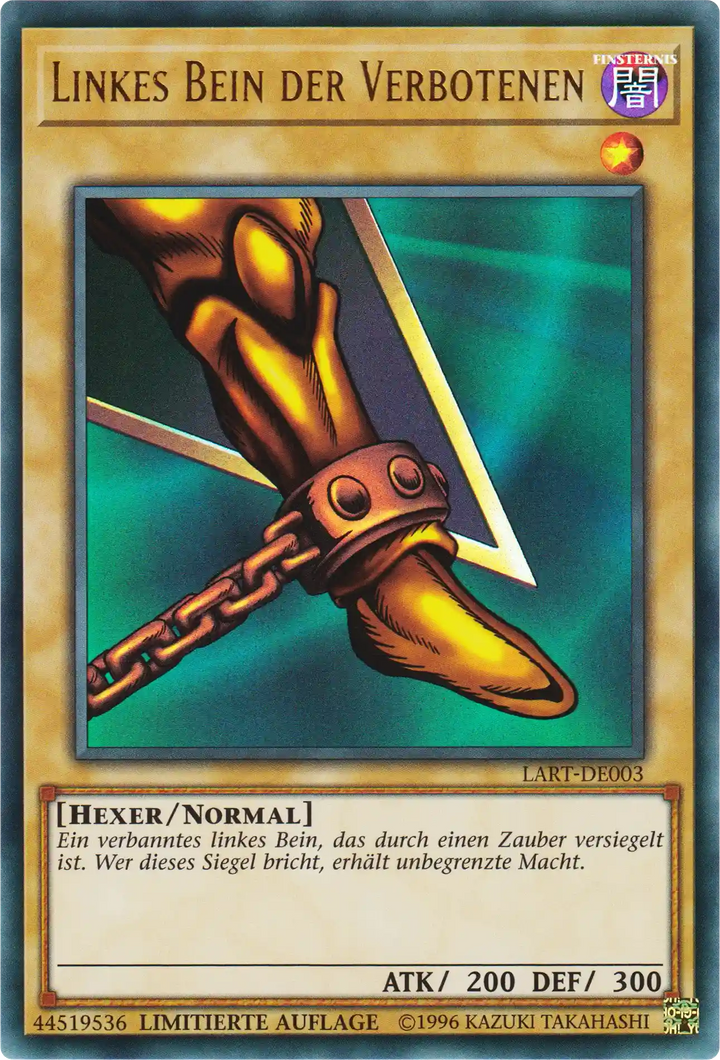 Linkes Bein der Verbotenen Yu-Gi-Oh! Karte LART-DE003 Ultra Rare