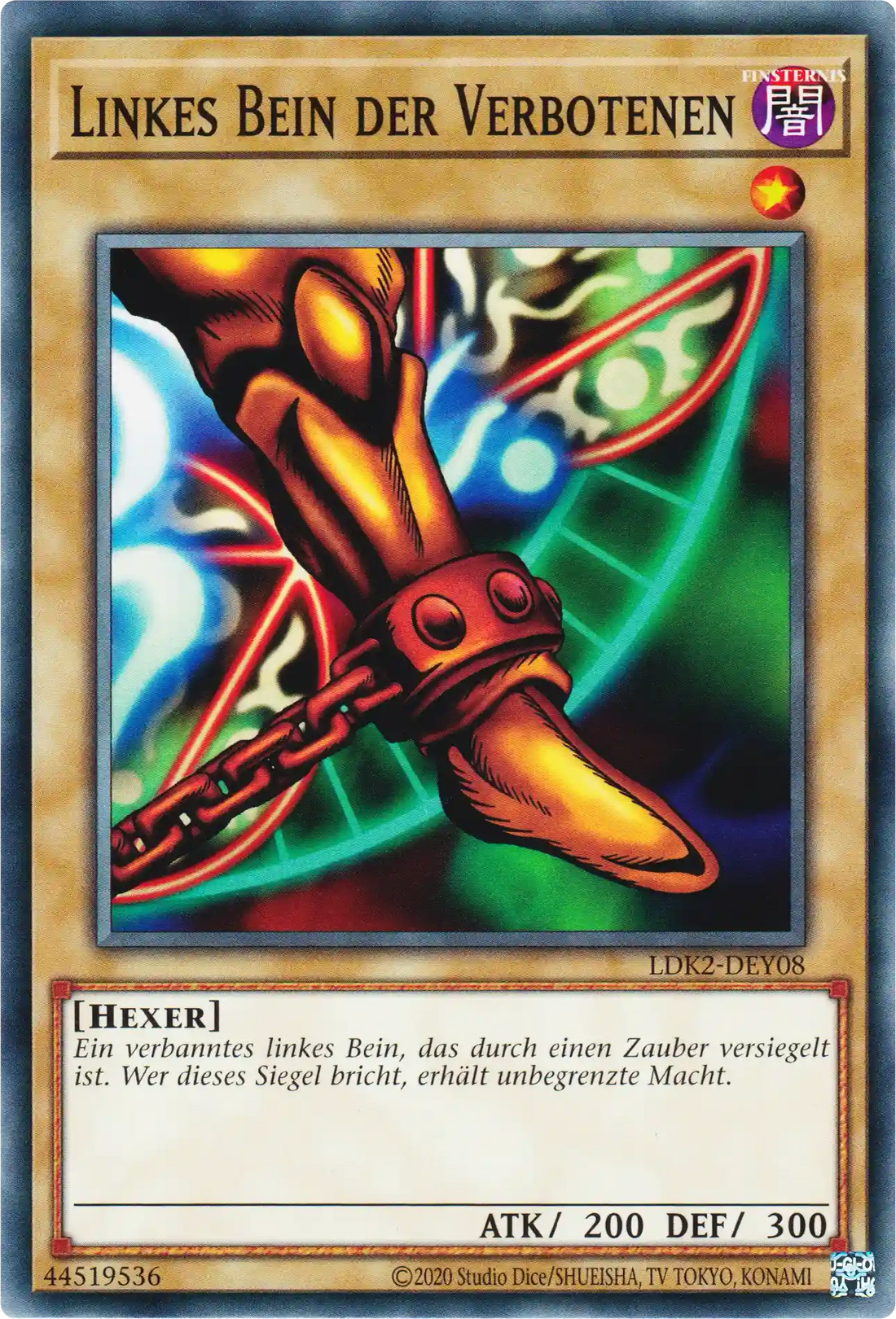 Linkes Bein der Verbotenen Yu-Gi-Oh! Karte LDK2-DEY08 Common