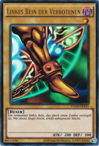 Linkes Bein der Verbotenen Yu-Gi-Oh! Karte YGLD-DEA19 Ultra Rare