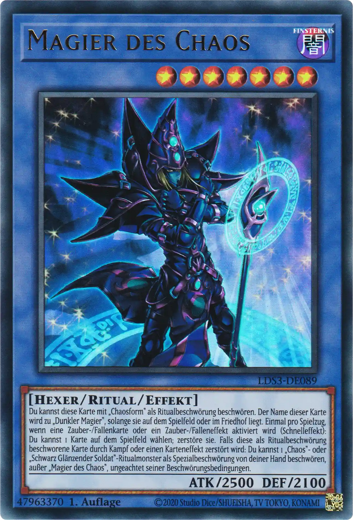 Magier des Chaos Yu-Gi-Oh! Karte LDS3-DE089 Secret Rare