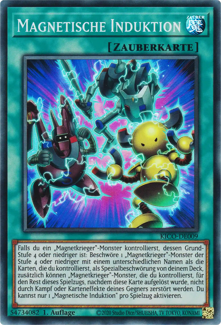 Magnetische Induktion Yu-Gi-Oh! Karte KICO-DE009 Super Rare
